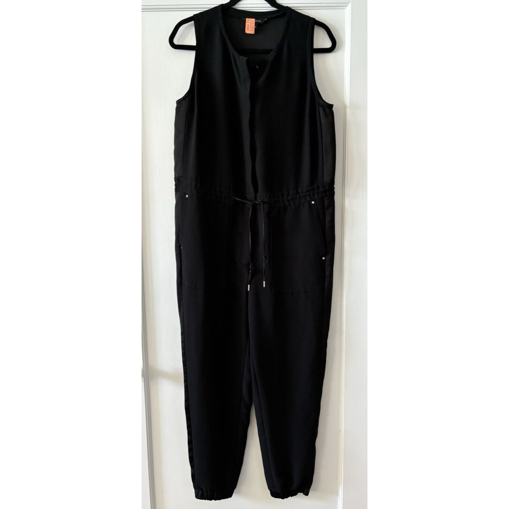 Banana Republic Black Jumpsuit Womens 8 Utility Jogger Tuxedo Style